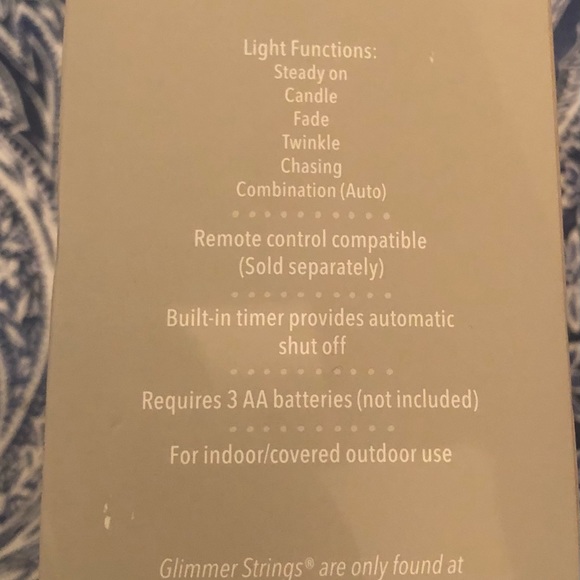 Pier 1 Halloween Skeleton Glimmer Strings Lights 10’ 7 in 1 Function Glam - Picture 2 of 15